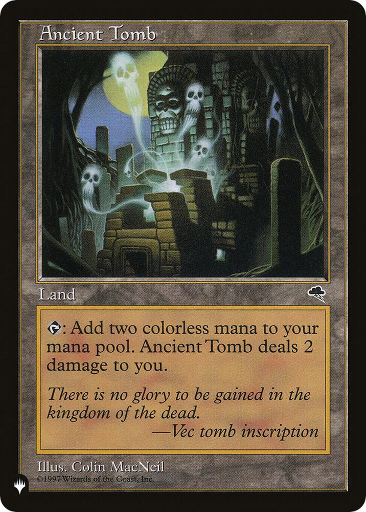 Ancient Tomb card from The List Reprints