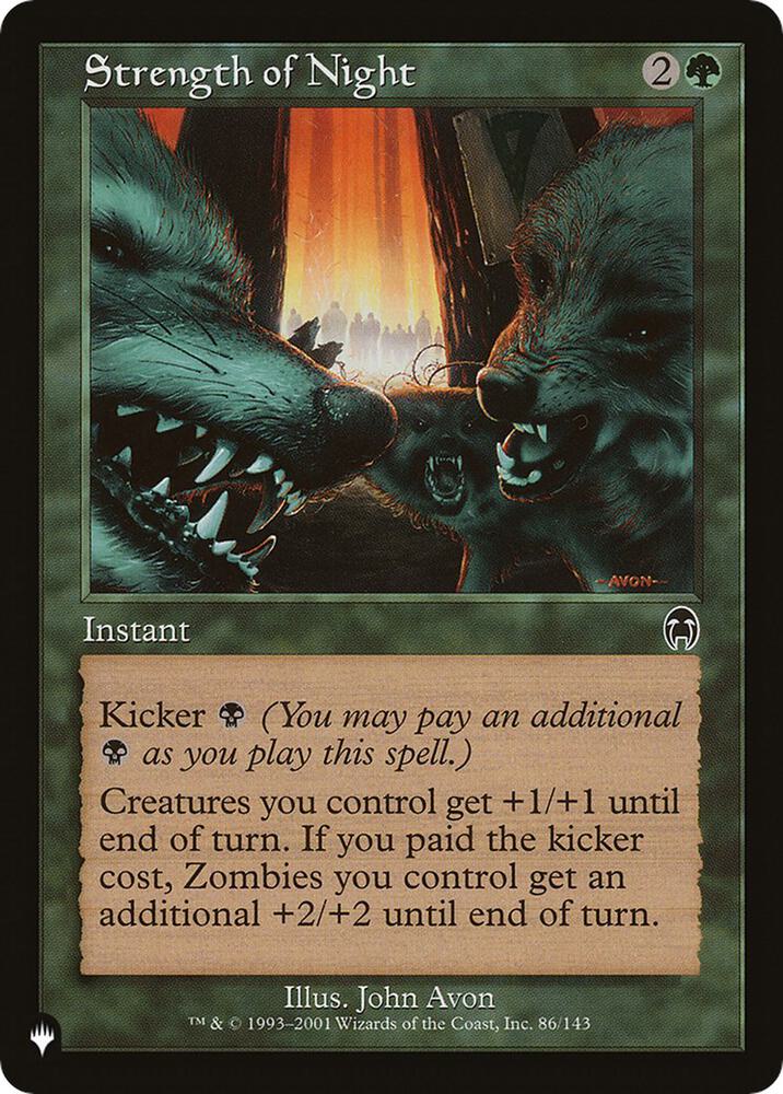 Strength of Night 86/143 card from The List Reprints