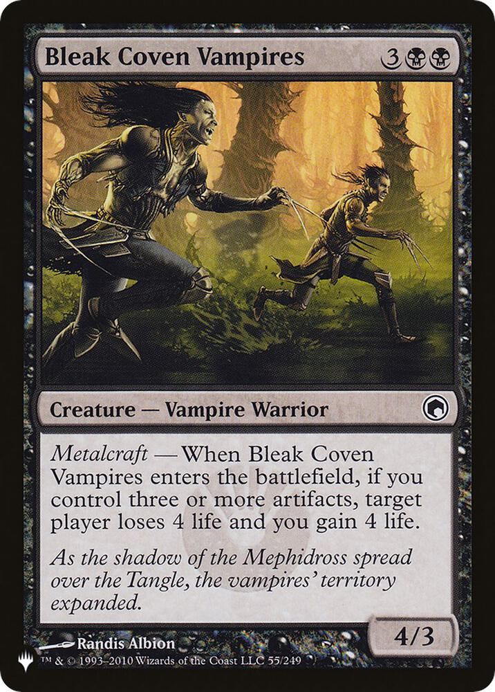Bleak Coven Vampires 55/249 card from The List Reprints