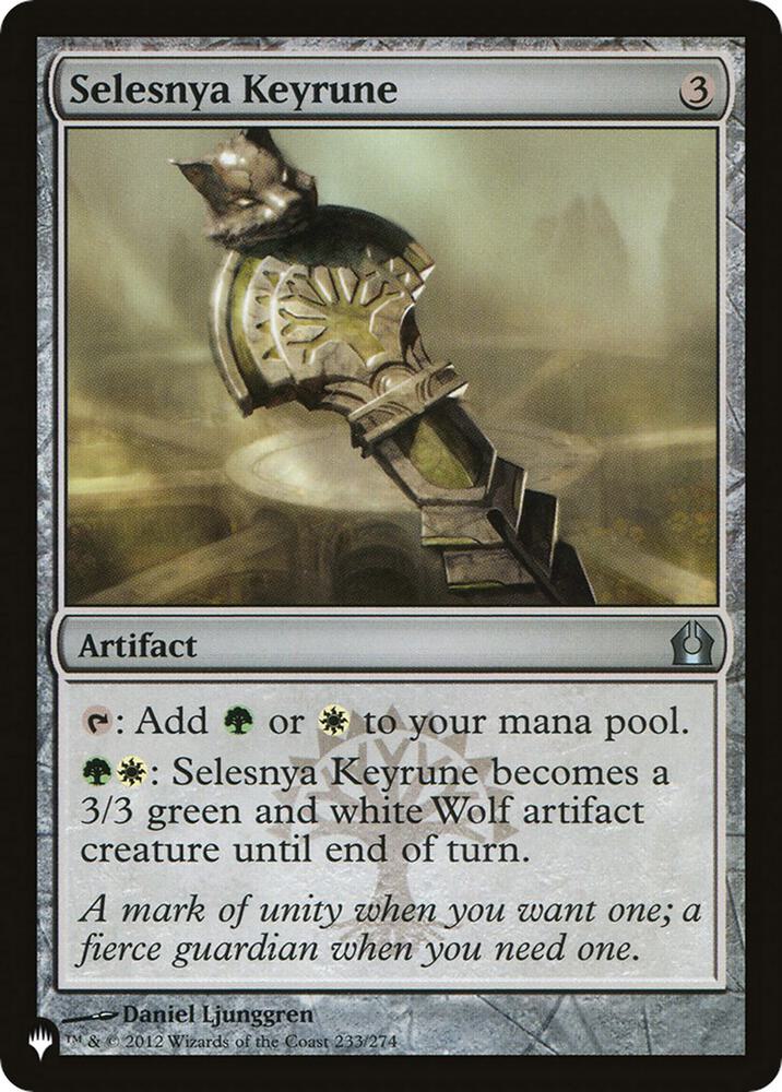 Selesnya Keyrune 233/274 card from The List Reprints