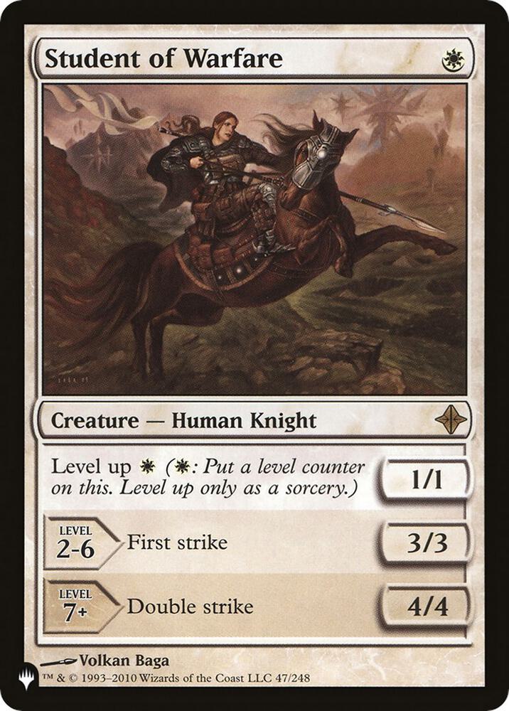 Student of Warfare 47/248 card from The List Reprints