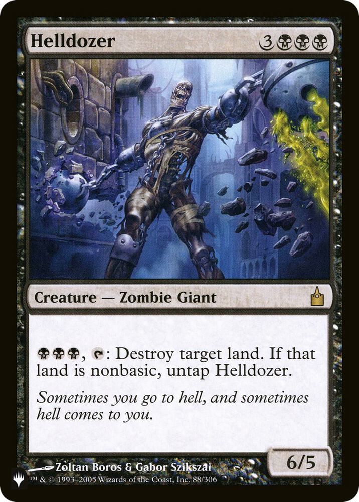 Helldozer 88/306 card from The List Reprints
