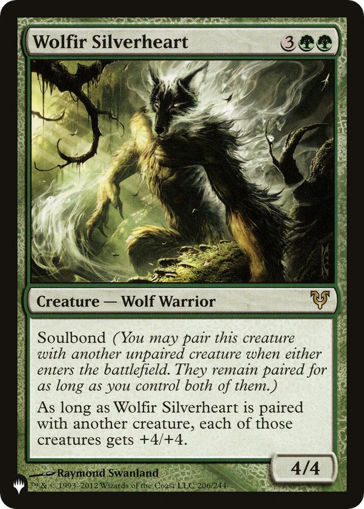 Wolfir Silverheart 206/244 card from The List Reprints