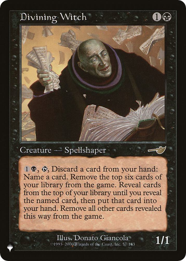 Divining Witch 57/143 card from The List Reprints