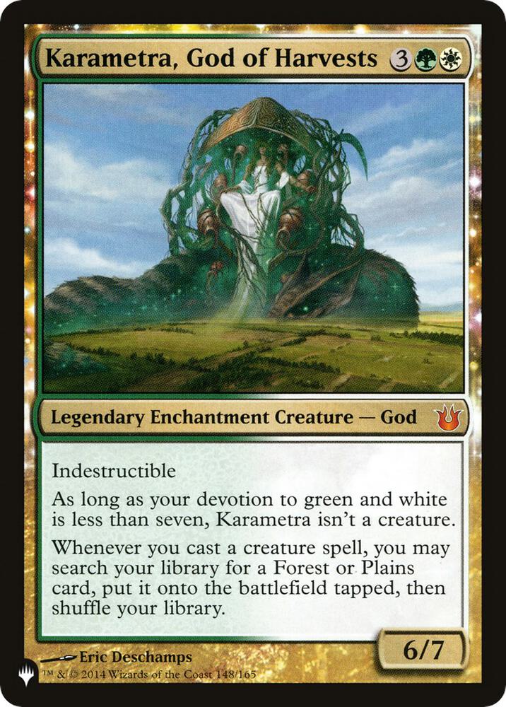 Karametra, God of Harvests 148/165 card from The List Reprints