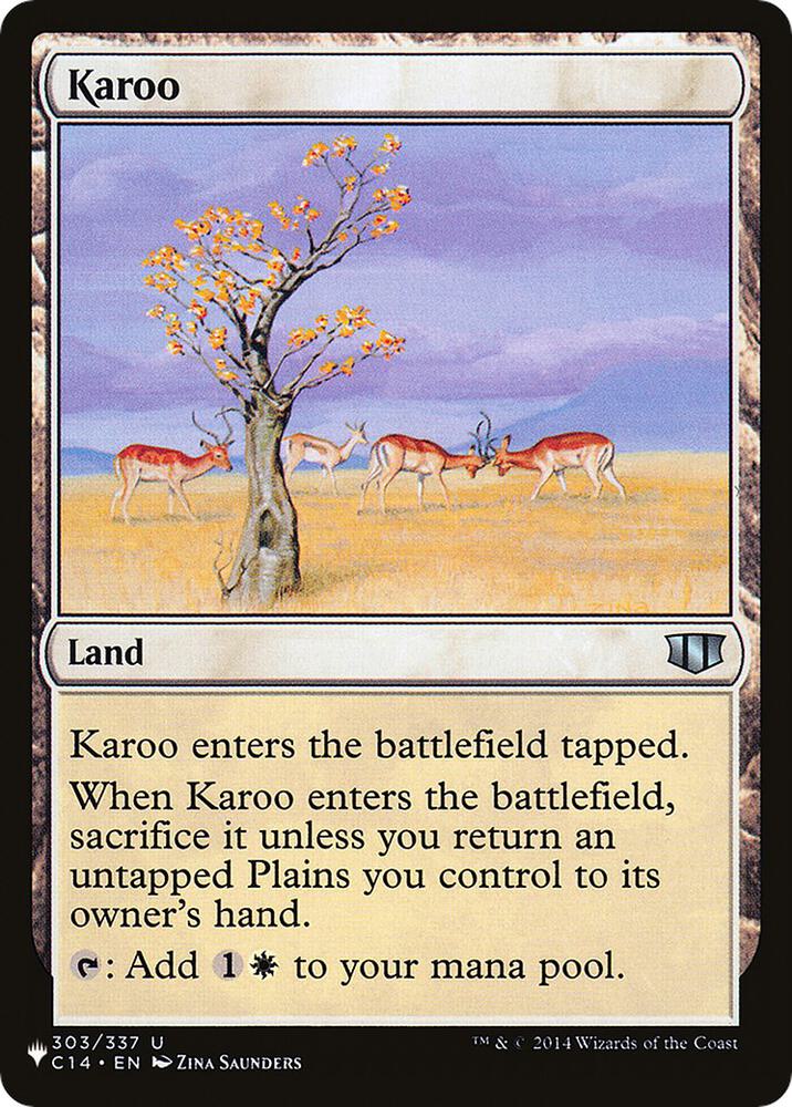 Karoo (C14) 303/337 card from The List Reprints