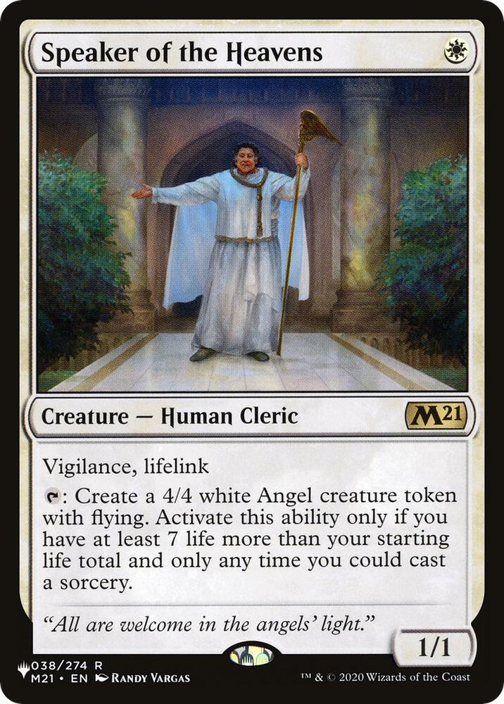 Speaker of the Heavens 038/274 card from The List Reprints