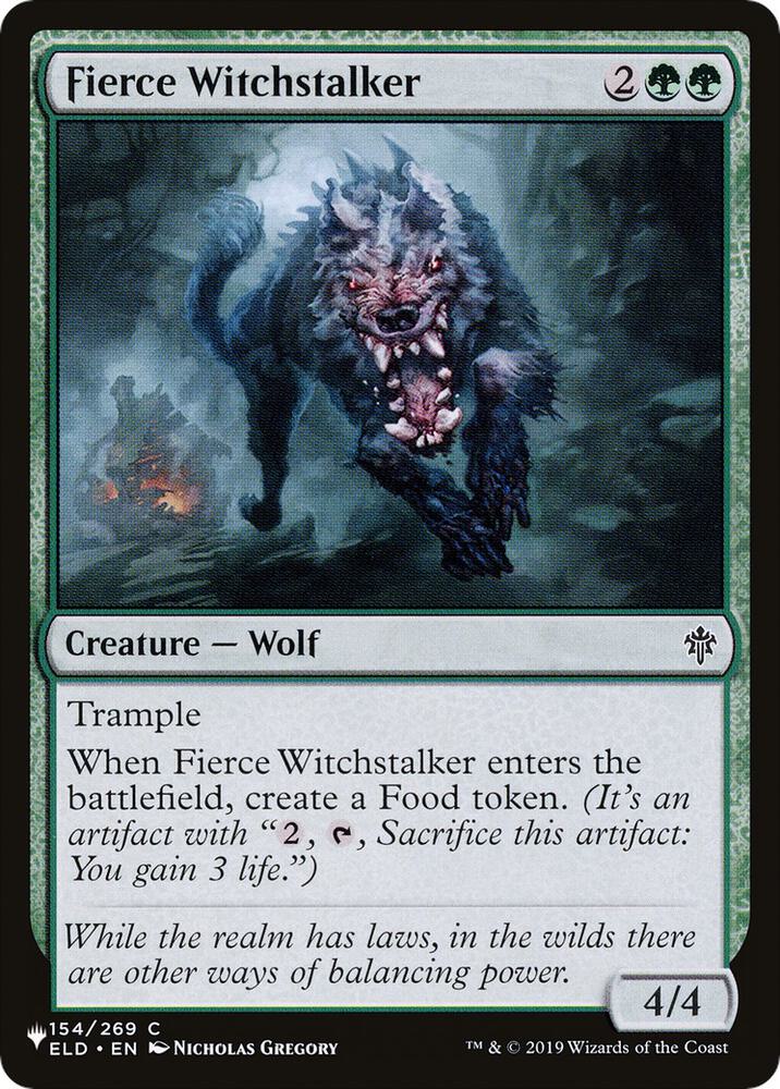 Fierce Witchstalker 154/269 card from The List Reprints