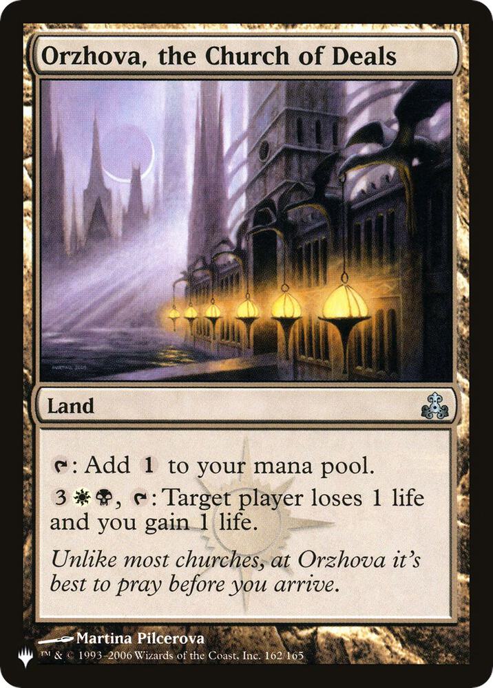 Orzhova, the Church of Deals 162/165 card from The List Reprints