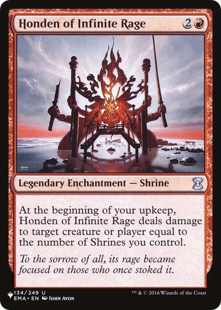 Honden of Infinite Rage 134/249 card from The List Reprints