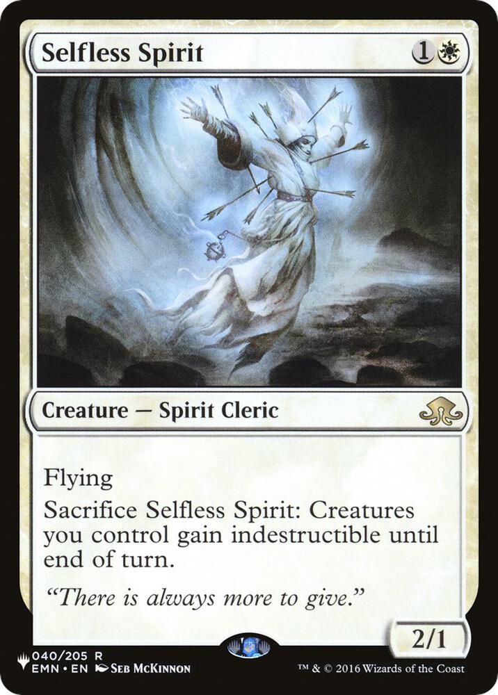 Selfless Spirit 040/205 card from The List Reprints