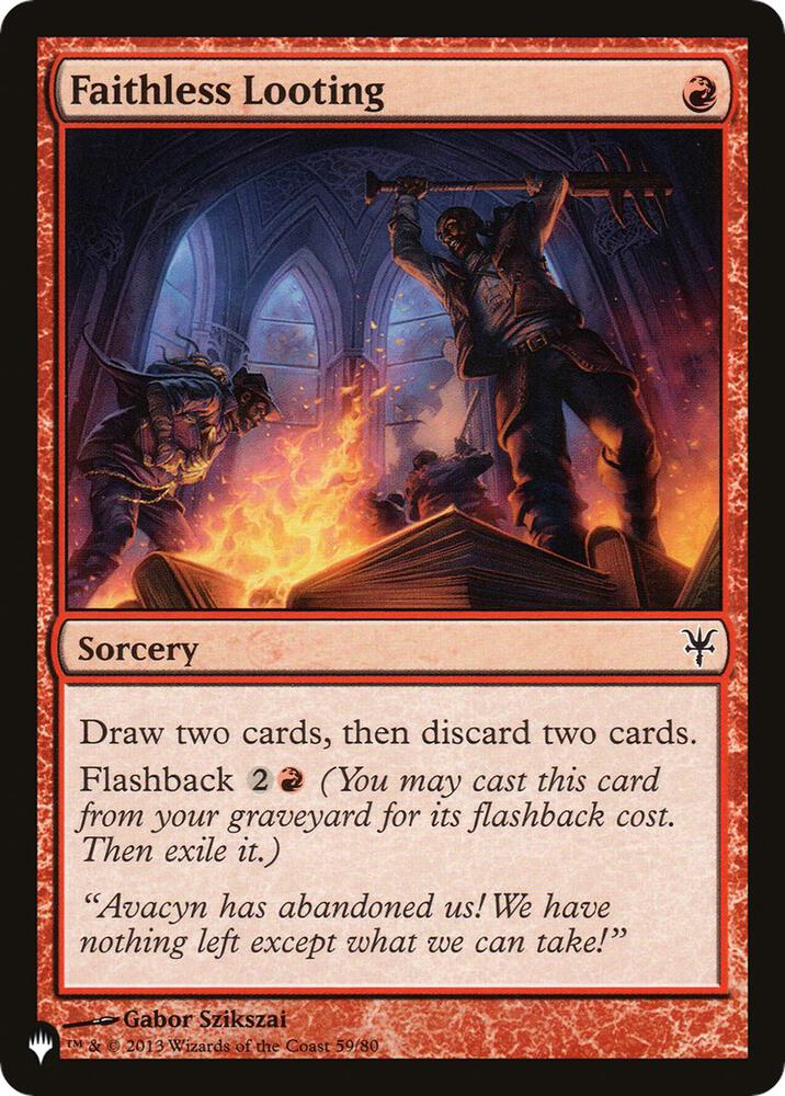 Faithless Looting (DDK) 59/80 card from The List Reprints