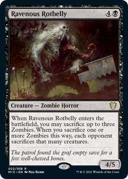 Ravenous Rotbelly 22 card from Commander: Innistrad: Midnight Hunt