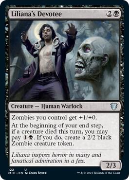 Liliana's Devotee 122 card from Commander: Innistrad: Midnight Hunt