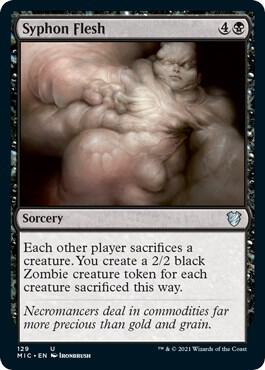 Syphon Flesh 129 card from Commander: Innistrad: Midnight Hunt