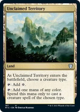 Unclaimed Territory 187 card from Commander: Innistrad: Midnight Hunt