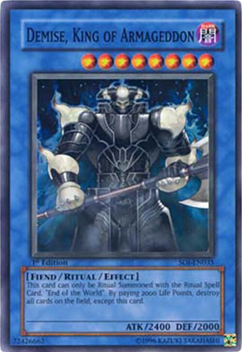 Demise, King of Armageddon SOI-EN035 card from Shadow of Infinity
