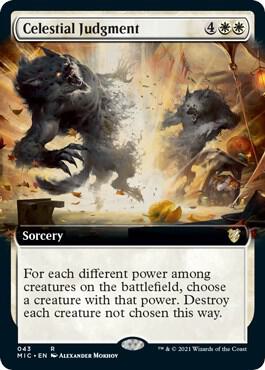 Celestial Judgment (Extended Art) 43 card from Commander: Innistrad: Midnight Hunt
