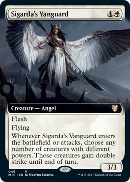 Sigarda's Vanguard (Extended Art) 46 card from Commander: Innistrad: Midnight Hunt