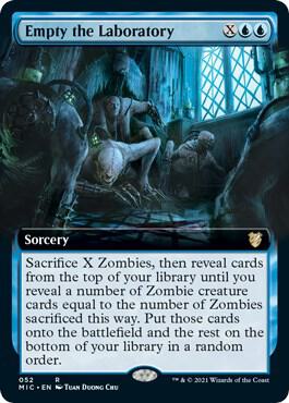 Empty the Laboratory (Extended Art) 52 card from Commander: Innistrad: Midnight Hunt