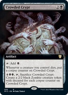 Crowded Crypt (Extended Art) 55 card from Commander: Innistrad: Midnight Hunt