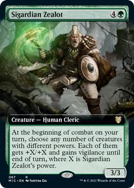 Sigardian Zealot (Extended Art) 67 card from Commander: Innistrad: Midnight Hunt