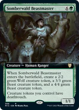 Somberwald Beastmaster (Extended Art) 68 card from Commander: Innistrad: Midnight Hunt
