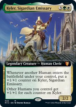 Kyler, Sigardian Emissary (Extended Art) 42 card from Commander: Innistrad: Midnight Hunt