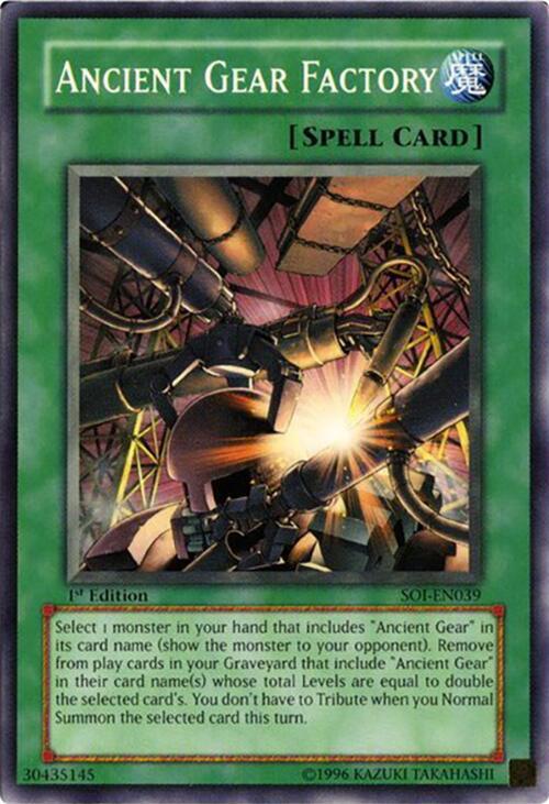 Ancient Gear Factory SOI-EN039 card from Shadow of Infinity