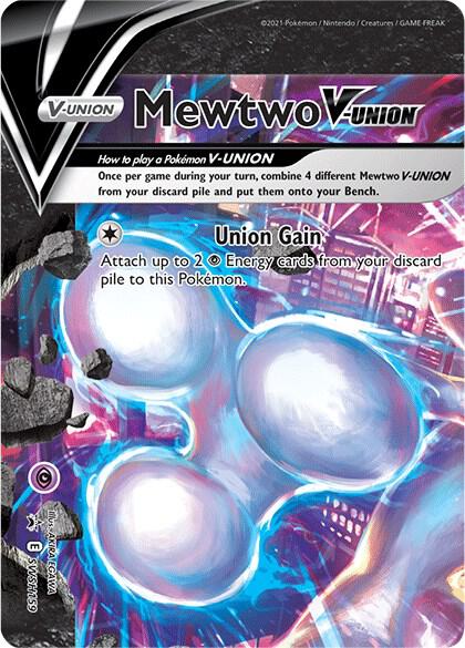 Mewtwo V-UNION SWSH159 card from SWSH: Sword & Shield Promo Cards