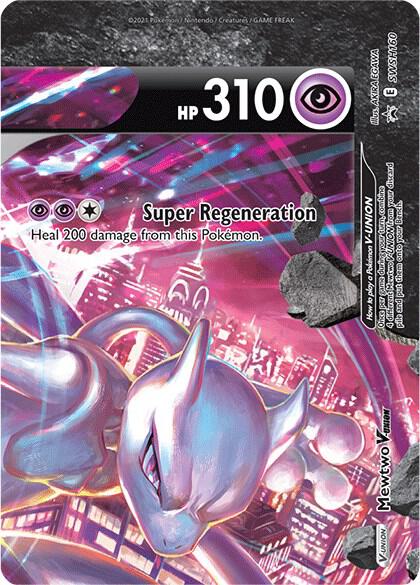 Mewtwo V-UNION SWSH160 card from SWSH: Sword & Shield Promo Cards