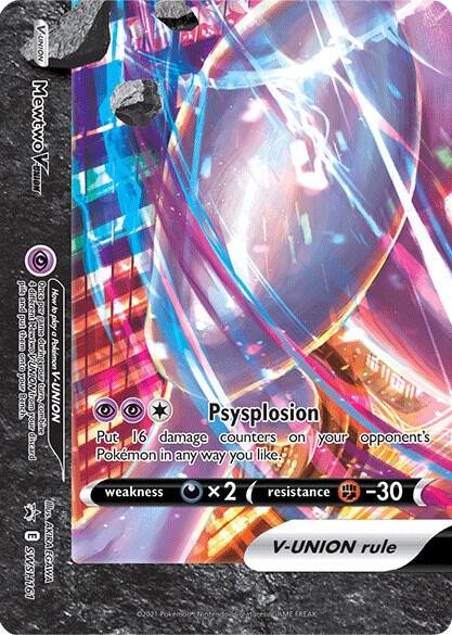 Mewtwo V-UNION SWSH161 card from SWSH: Sword & Shield Promo Cards