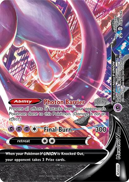 Mewtwo V-UNION SWSH162 card from SWSH: Sword & Shield Promo Cards