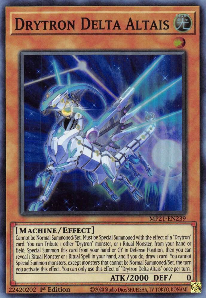 Drytron Delta Altais MP21-EN239 card from 2021 Tin of Ancient Battles