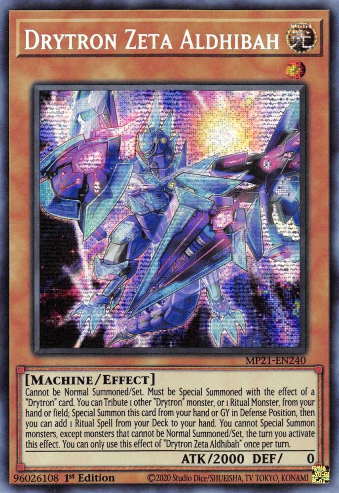 Drytron Zeta Aldhibah MP21-EN240 card from 2021 Tin of Ancient Battles