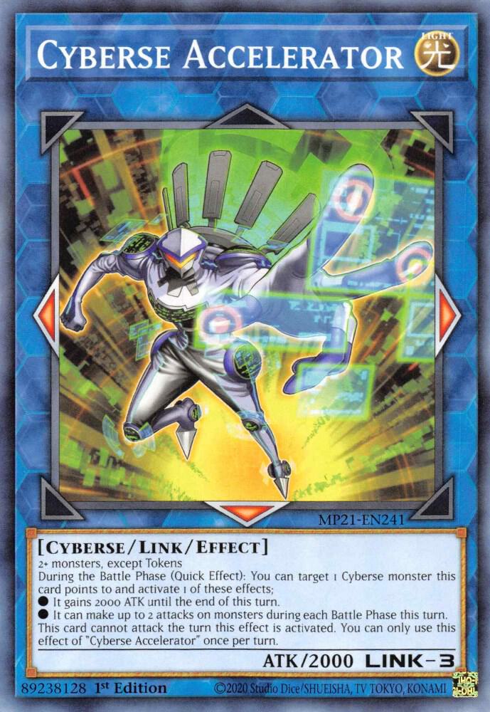 Cyberse Accelerator MP21-EN241 card from 2021 Tin of Ancient Battles