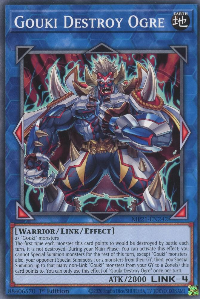 Gouki Destroy Ogre MP21-EN242 card from 2021 Tin of Ancient Battles