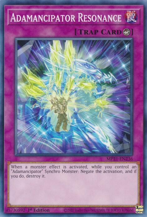 Adamancipator Resonance MP21-EN236 card from 2021 Tin of Ancient Battles