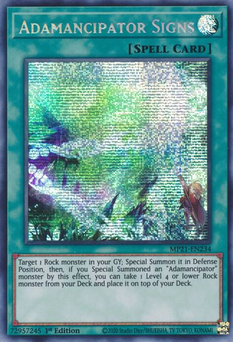 Adamancipator Signs MP21-EN234 card from 2021 Tin of Ancient Battles