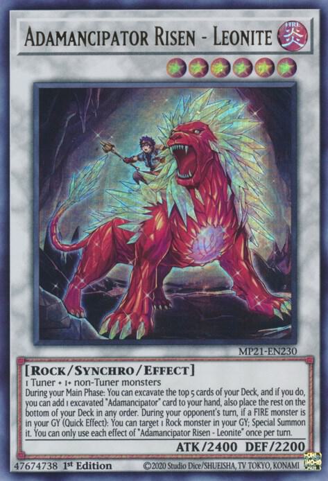 Adamancipator Risen - Leonite MP21-EN230 card from 2021 Tin of Ancient Battles