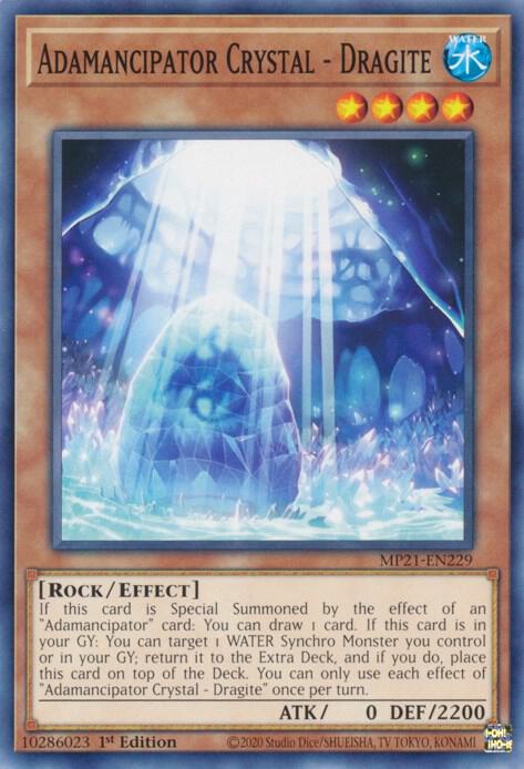 Adamancipator Crystal - Dragite MP21-EN229 card from 2021 Tin of Ancient Battles