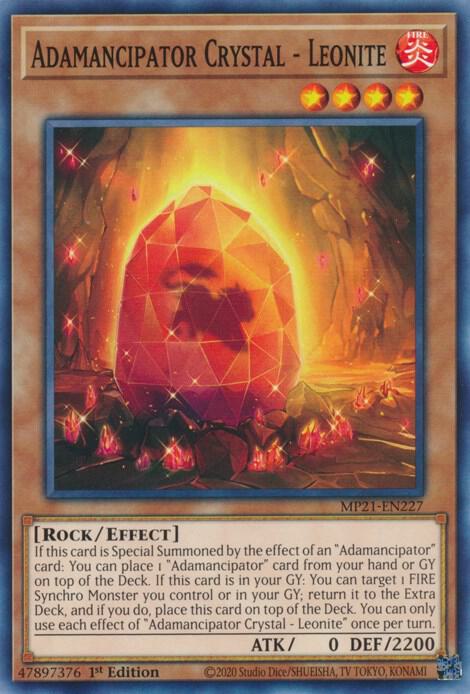 Adamancipator Crystal - Leonite MP21-EN227 card from 2021 Tin of Ancient Battles