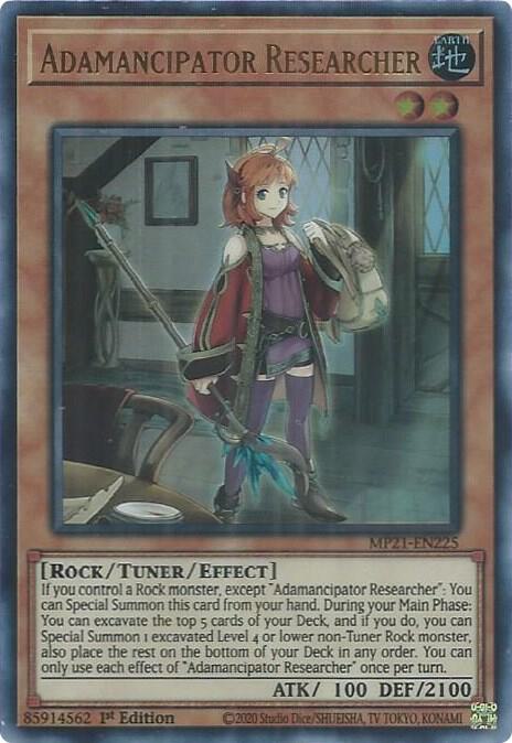 Adamancipator Researcher MP21-EN225 card from 2021 Tin of Ancient Battles