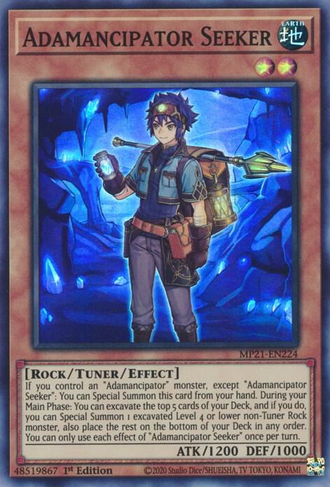 Adamancipator Seeker MP21-EN224 card from 2021 Tin of Ancient Battles