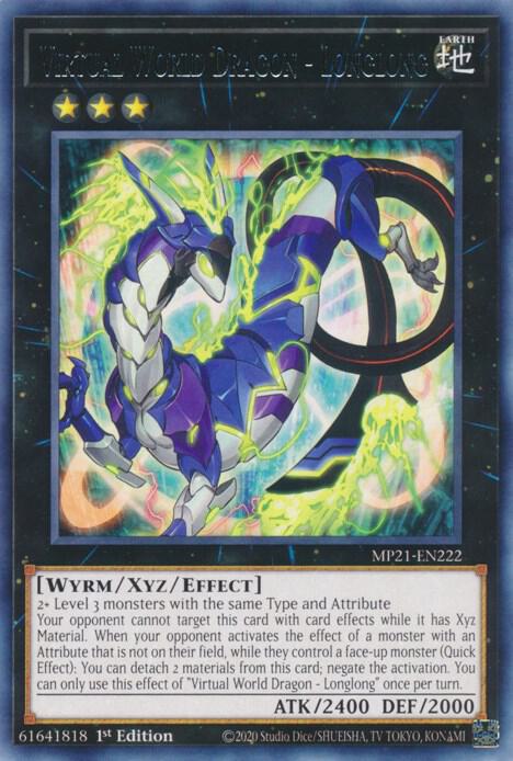 Virtual World Dragon - Longlong MP21-EN222 card from 2021 Tin of Ancient Battles