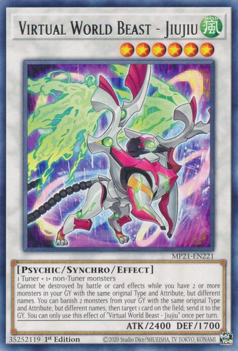Virtual World Beast - Jiujiu MP21-EN221 card from 2021 Tin of Ancient Battles
