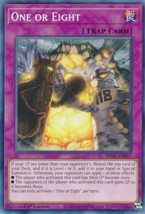 One or Eight MP21-EN217 card from 2021 Tin of Ancient Battles