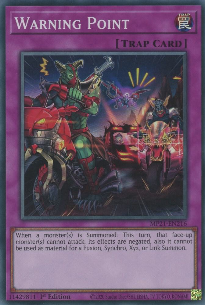 Warning Point MP21-EN216 card from 2021 Tin of Ancient Battles