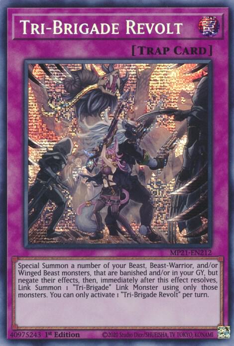 Tri-Brigade Revolt MP21-EN212 card from 2021 Tin of Ancient Battles