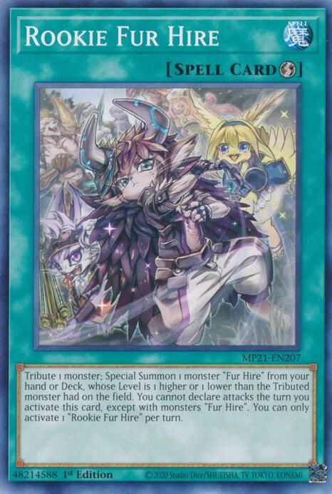 Rookie Fur Hire MP21-EN207 card from 2021 Tin of Ancient Battles